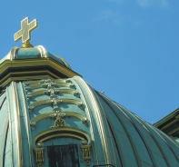 Kreuz auf der Kuppel vom Bundeshaus