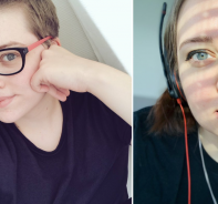 Twitternutzerin Frau Lumi 2019 (links) versus heute (rechts)